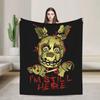 Игровая фланелевая плед-покрывало Freddy'S Springtrap, всесезонное, дышащее, теплое, для дома, кровати