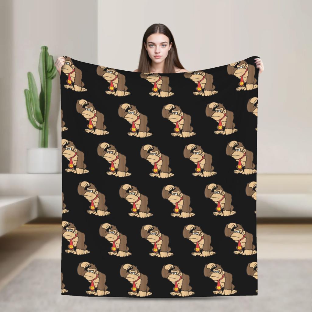 Donkey Kong Game Blankets Flannel Awesome Warm Throw Blanket for Bedspread Summer