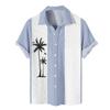 Мужские гавайские рубашки с короткими рукавами и пуговицами с принтом. Мужские повседневные модные рубашки с короткими рукавами.