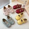 Little Girl Shallow Mouth Mary Jane Leather Shoes 2025 Spring and Autumn New Korean Version of Girls Bow Princess Shoes Soft Sole Single Shoes