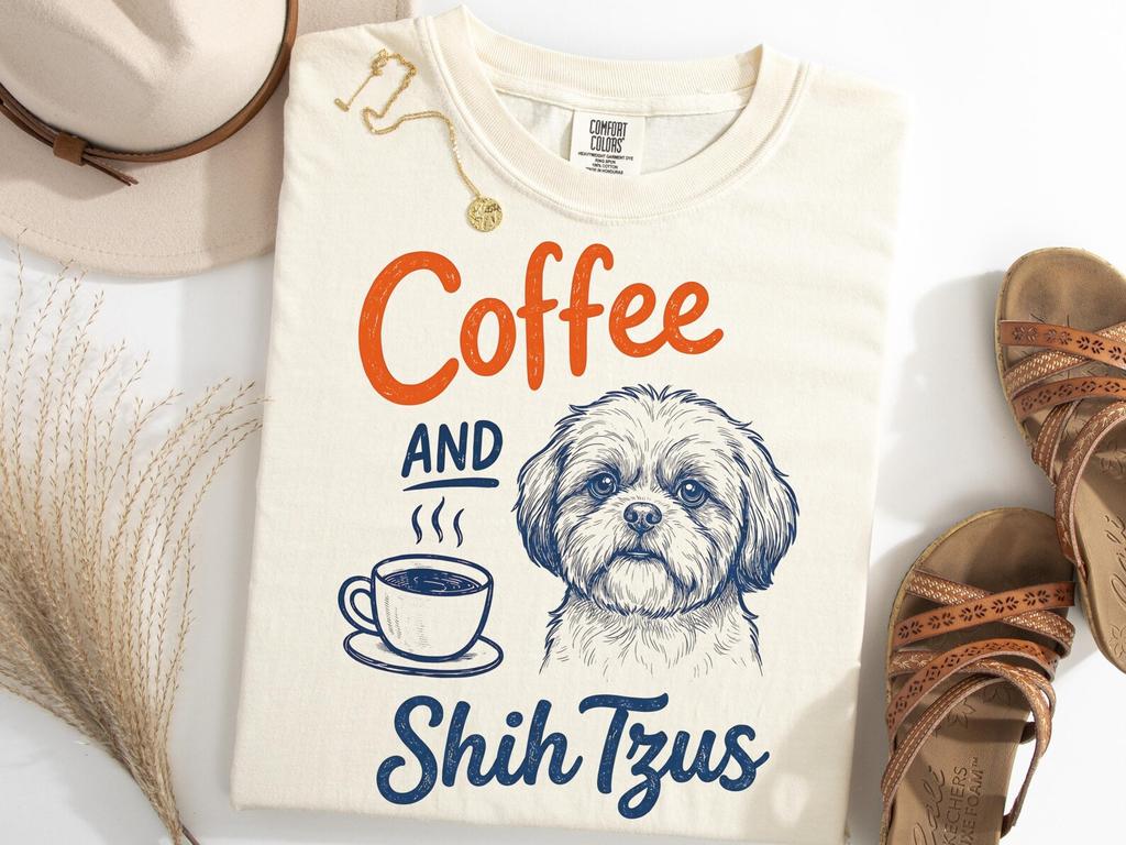 Coffee and Shih Tzu Dog Shirt