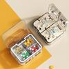 Transparent Pill Organizer Case Sealed Medicine Tablet Storage Box New Pill Box with Pill Cutter