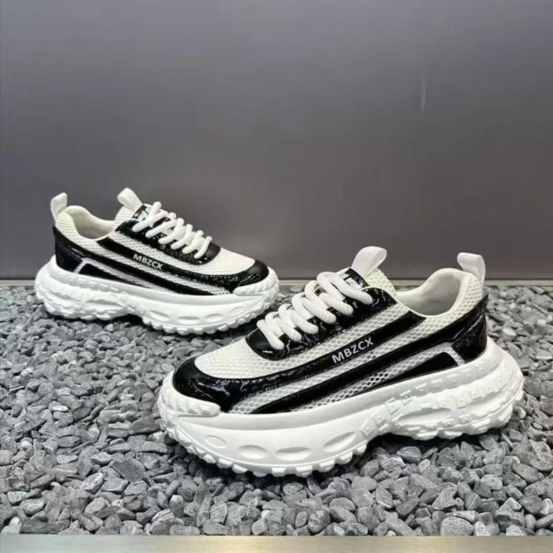 Men's Shoes 2025 Summer New Thick-soled Heightening Casual Dad Shoes Internet Celebrity Same Men's Breathable Sports Mesh Shoes