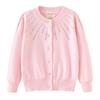 Girls Knitted Cardigan Jacket Spring and Autumn Cotton Children Knitted Cardigan
