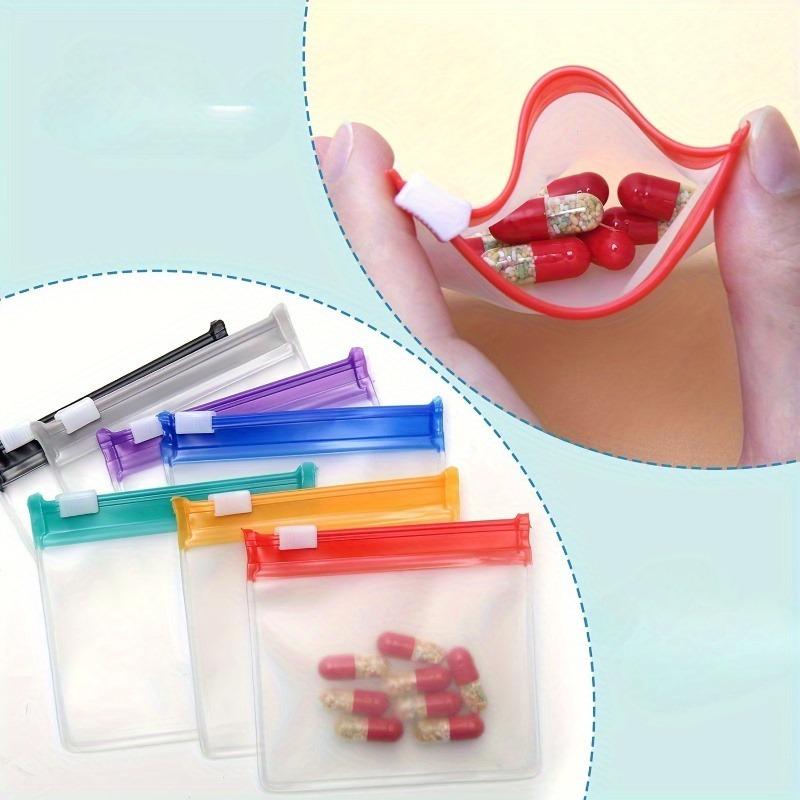 7 Pill Storage Bags Packing Bags Pills Small Zippers Self-sealing Bags Beads Small Items Storage Bags