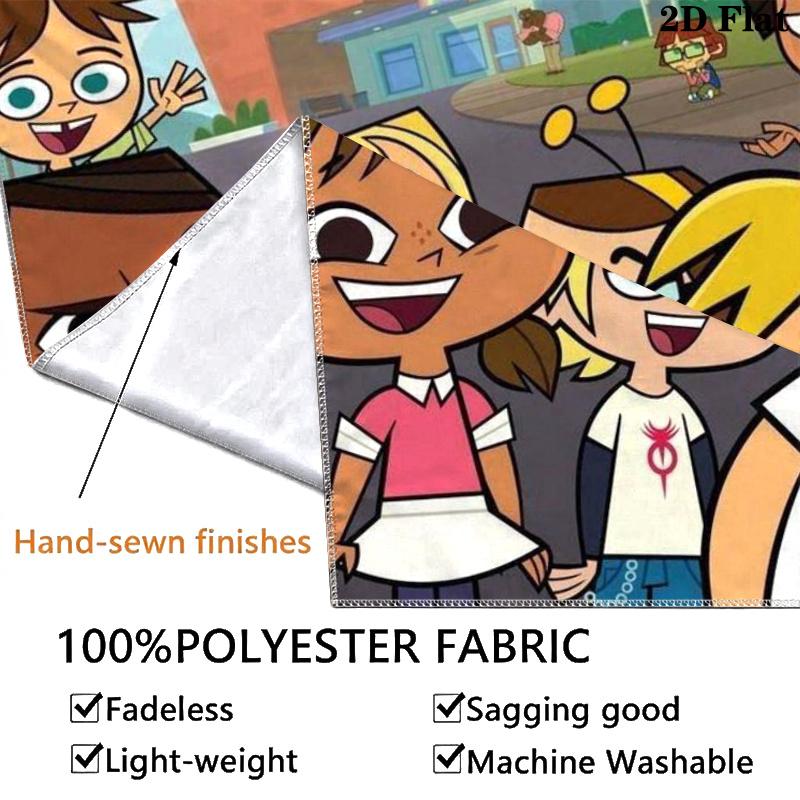 Total Drama Wall Tapestry Aesthetic Wall Hanging Printed Fabric Blanket Decorative Tapestries for Bedroom Living Room Home Decor