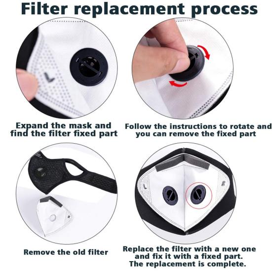 PM2.5 активированный уголь пылезащитная антизапотевающая мягкая теплая велосипедная спортивная маска для лица