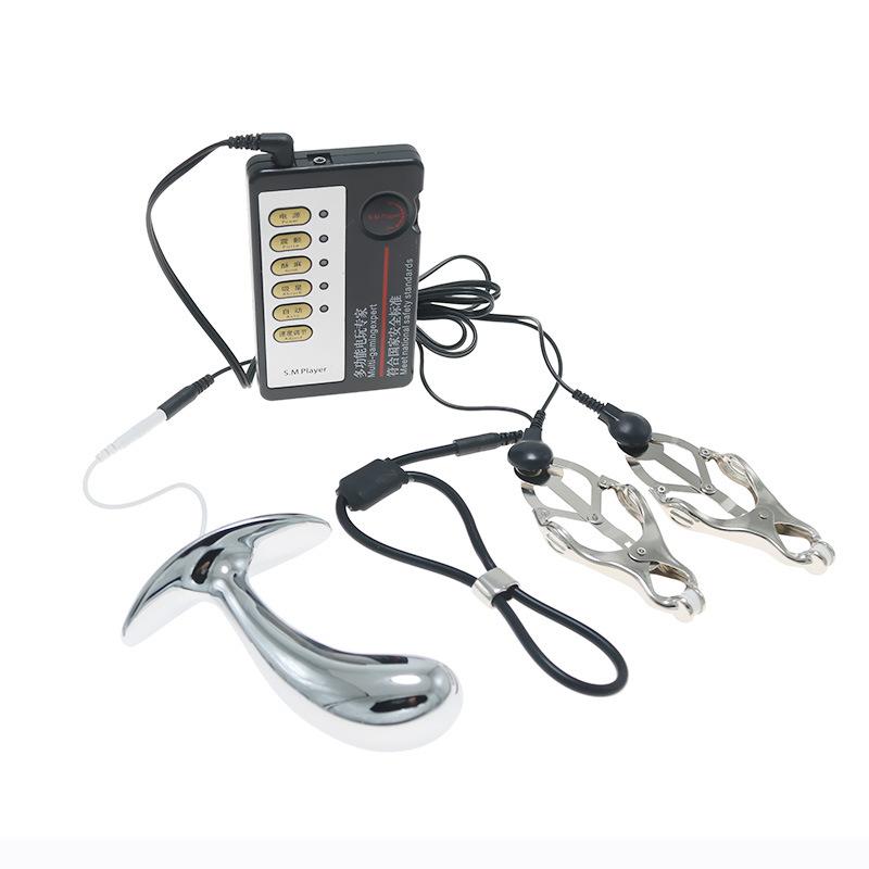 Электрошоковый импульсный зажим для сосков точка G анальная пробка кольцо для пениса мужчины и женщины страсть обучение мастурбация сексуальный секс-продукт