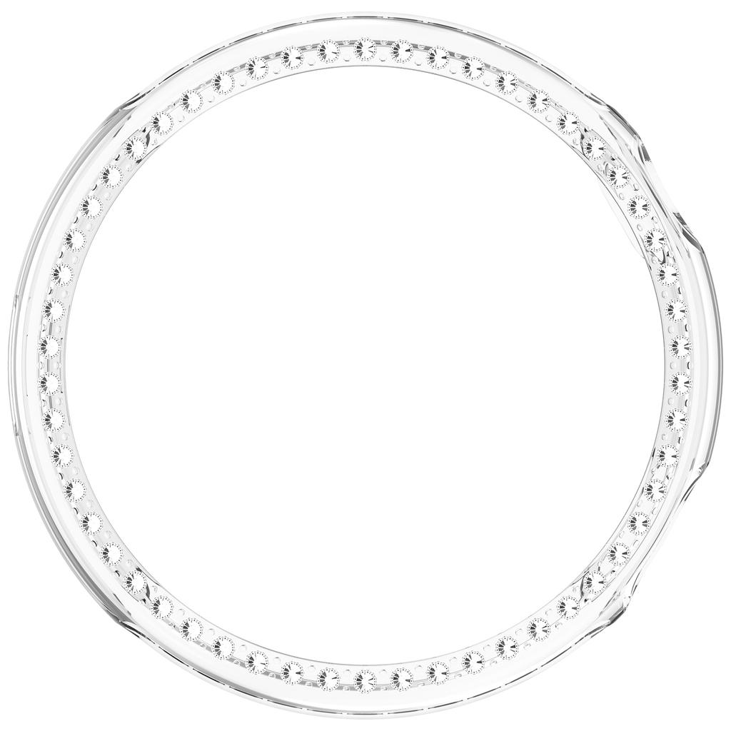 For vivo Watch 5 Clear Watch Case Rhinestone Decorative Hollow Design PC Watch Cover