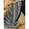 Б/у Оригинальный Рюкзак SAINT LAURENT с узором из черепов Холст Черный x Белый