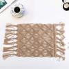 Jute Burlap Blanket Newborn Photography Macrame Prop Twine Layering Knitted Posing Layer Baby Fotoshooting Rug