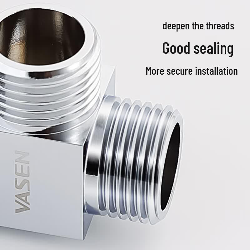 Brass Dual Outlet Angle Valve with 3-Way Diverter