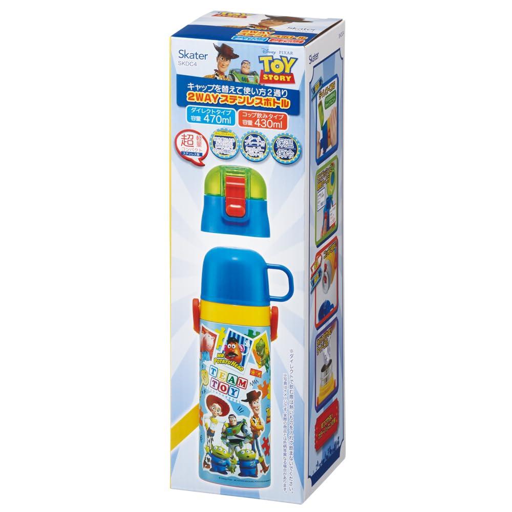 Skater Lightweight Stainless Steel Water Bottle 430ml Disney Toy Story 24 For Children Direct Drinking Cup Drinking Cup Included Stainless Steel