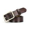 Унисекс Пояс из Натуральной Кожи с Металлической Пряжкой-Шпеньком для Деловых или Повседневных Нарядов