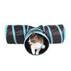 Foldable Cat Tunnel - Black - 80x30x25cm - Nylon - Metallic - Indoor