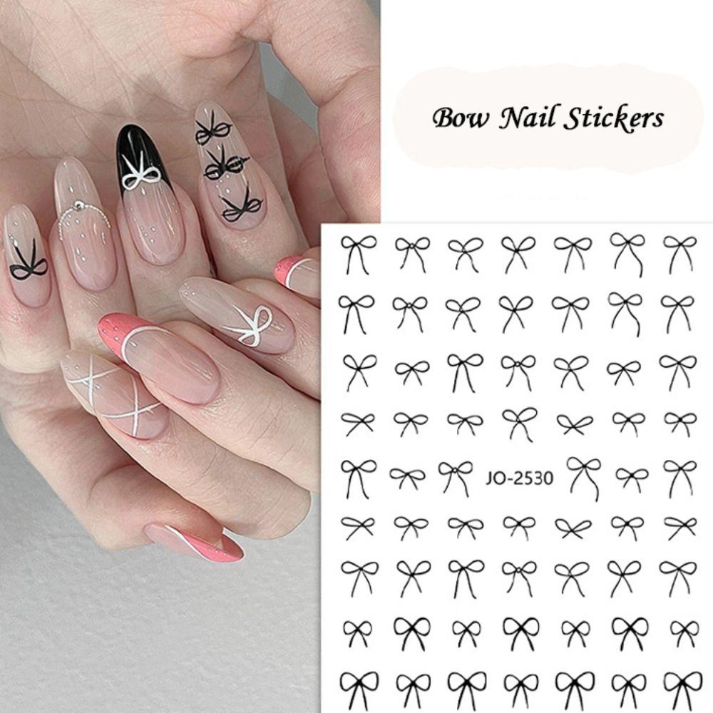 Waterproof Bow Nail Art Stickers Long Lasting Nail Art Sticker Nail Art Decoration  DIY Manicure