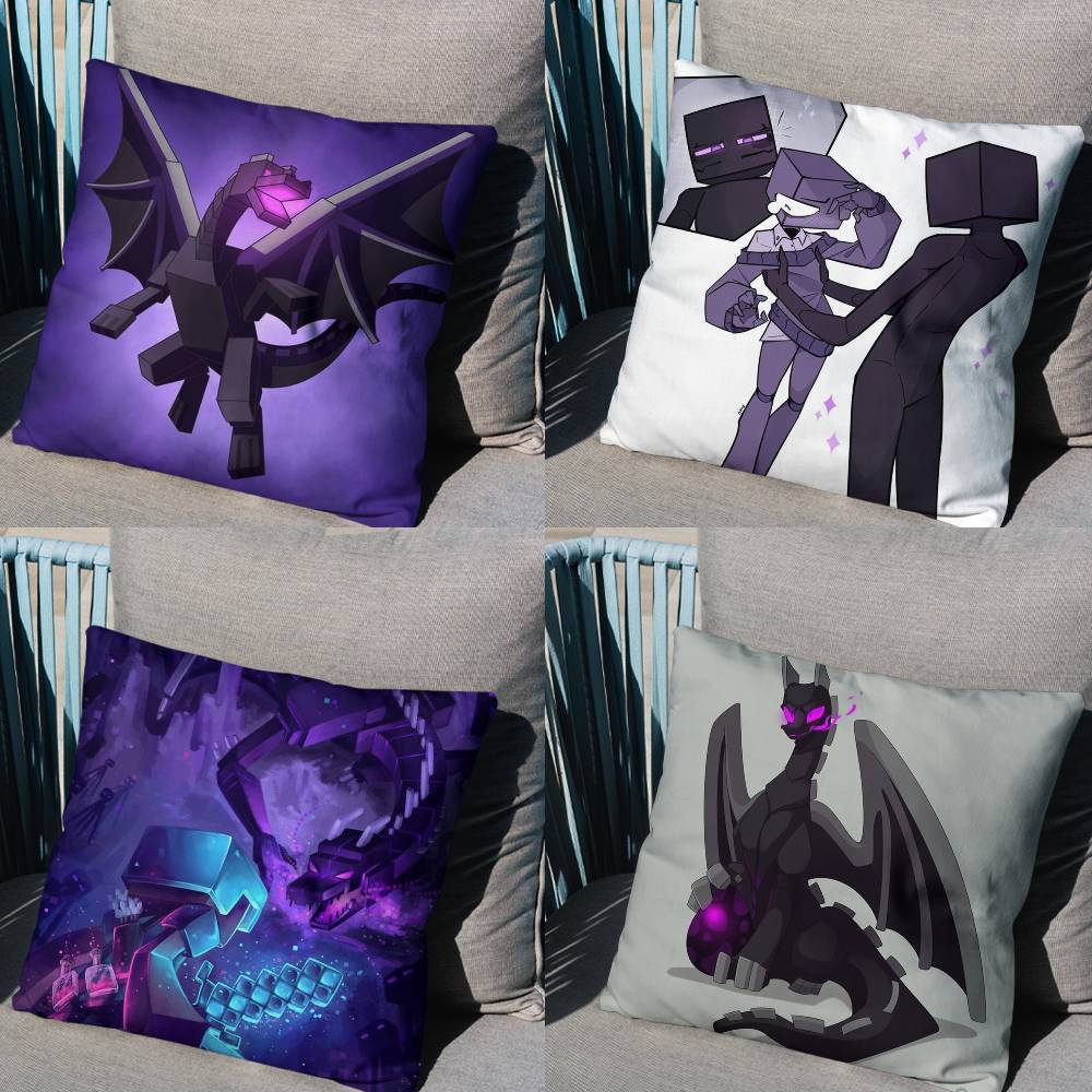 Черная наволочка для подушки игры Ender Dragon, Эндермен, для дивана в гостиной, для кровати в спальне, домашний декор