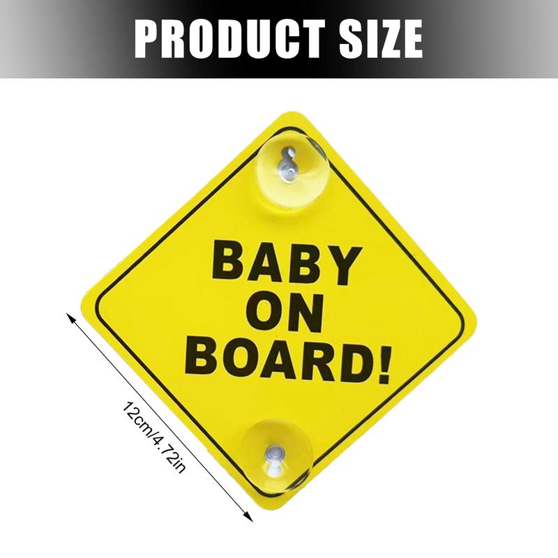 Автомобильная предупреждающая наклейка для детей, многоразовая предупреждающая наклейка на окно с двойной присоской, наклейка для ребенка в машине, утолщенная безопасная для детей машина из полипропилена