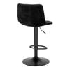 Middelfart Tabouret de bar en velours noir, noir.