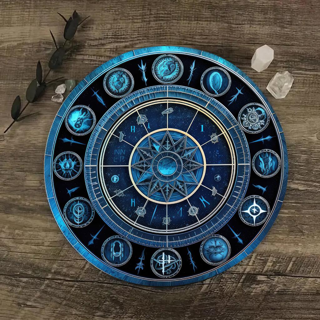 Divinations Mat Constellation Pattern Altars Tarots Card Pad Astrology Pendulums Chart Mat for Divinations Energy Healings