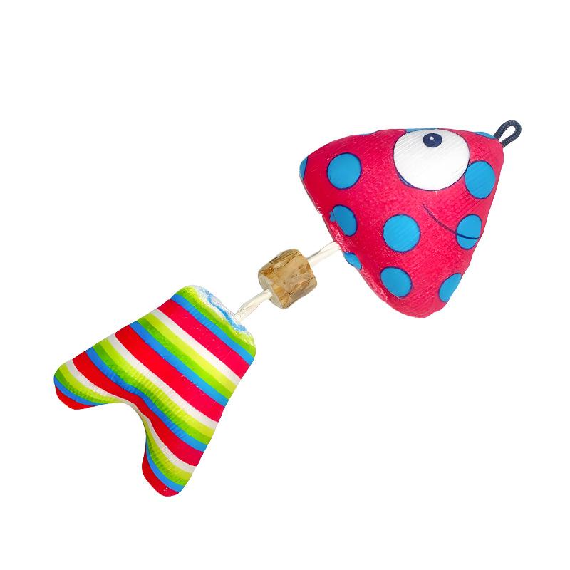 Pet supplies cat mint thin relief teeth cleaning toy lotus fish cartoon plush grinding rod simulated fish fresh breat cat