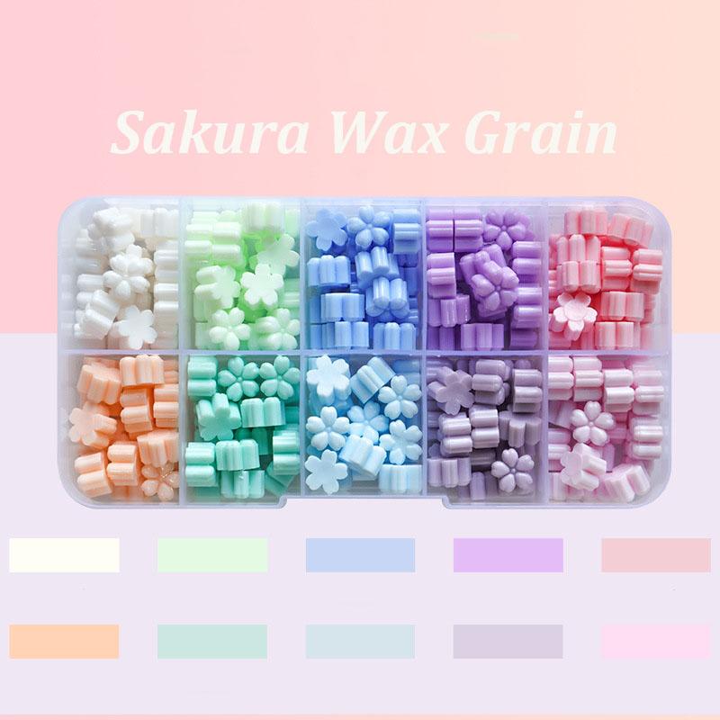 180 шт. Восковые гранулы для запечатывания, 10 ячеек Лапка кошки, Цветок сакуры, Звездочки для восковой печати