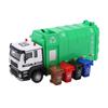 Garbage Truck Toy Multifunctional 1:50 Pull Back Alloy Recycling Truck Toy Set with 4 Trash Cans