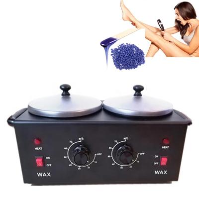 Двойные восковые горшки, профессиональная электрическая машина для нагрева воска, машина для удаления волос, кожи лица, тела, спа-салона