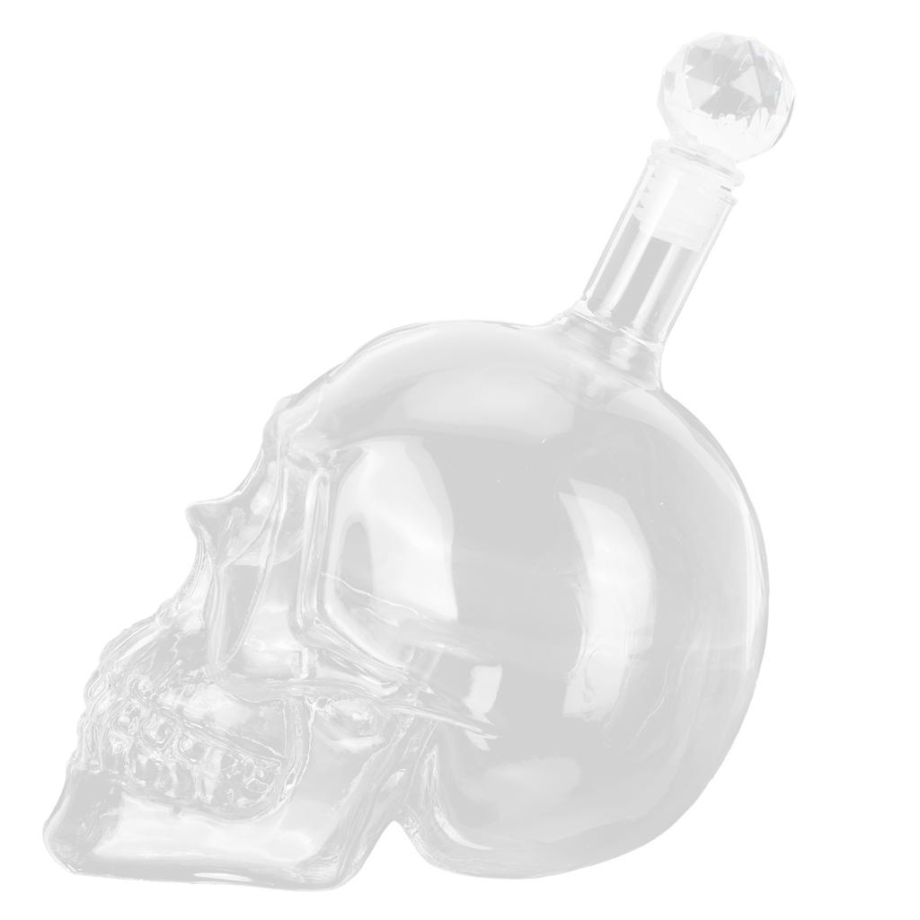 Стеклянная бутылка для вина в форме черепа, прозрачная бутылка для виски, контейнер для бара, принадлежности для KTV, 1000 мл