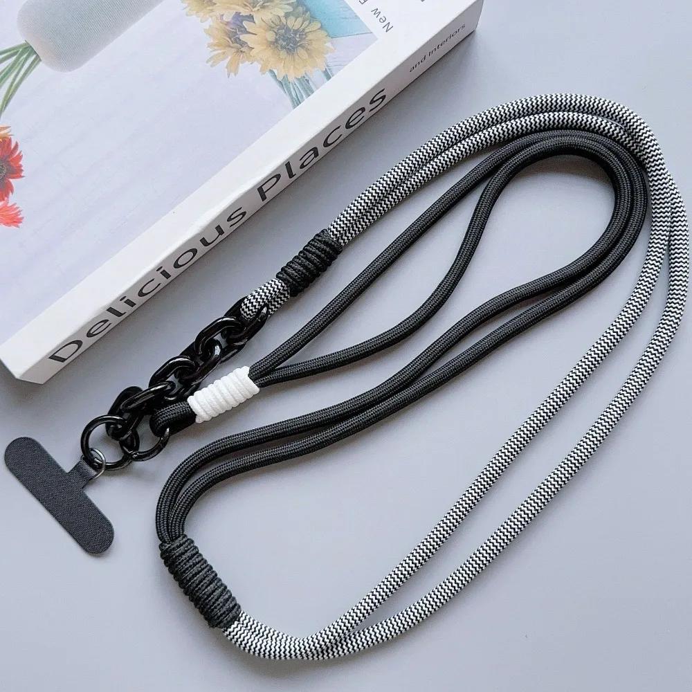 Simple Handwoven Mobile Phone Lanyard Universal Case Crossbody Shoulder Card Neck Cord Clip Hang Anti-lost Wrist Strap