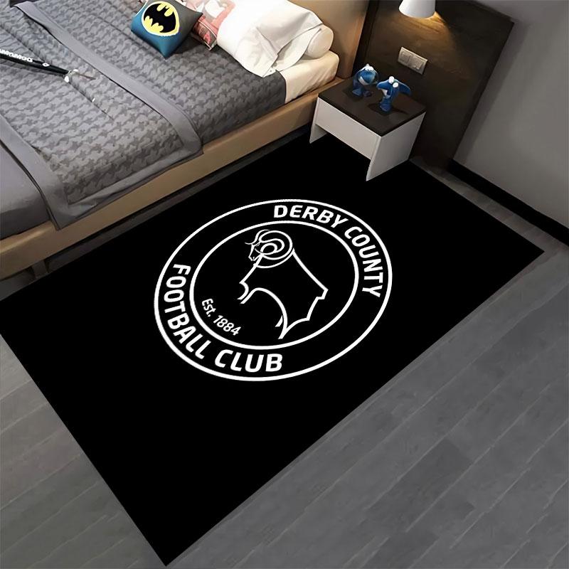 Derby County FC Logo Carpet suitable as a non-slip mat for the living room or bedroom sofa