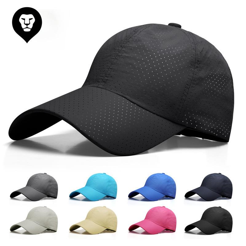 Корейская версия быстросохнущей бейсболки однотонная женская кепка с солнцезащитным козырьком для улицы мужская дышащая шляпа с отверстиями для солнца