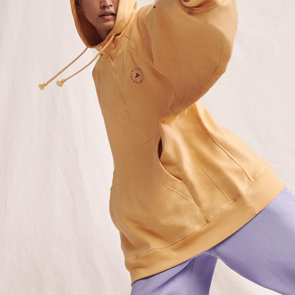 Adidas Stella McCartney Осень/Зима 2022 Толстовка с логотипом и шнурком Мужская толстовка цвета хаки IB5898