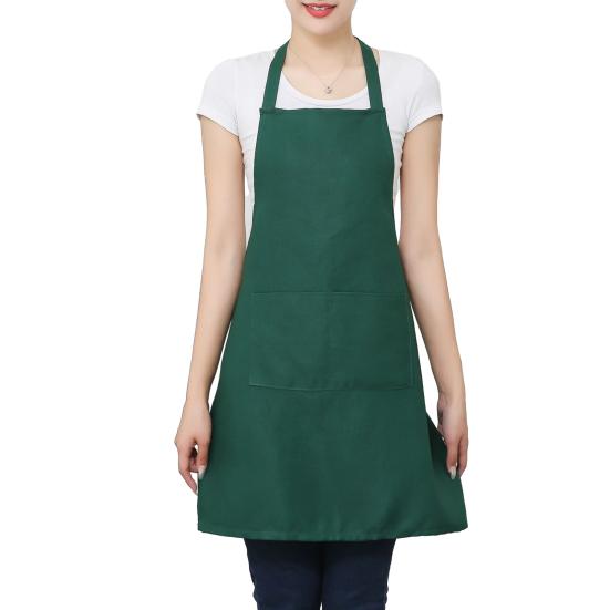 Фартук унисекс, долговечный рабочий фартук с карманами, регулируемые ремни, кухонный фартук для гриля, ресторана, бара, кафе