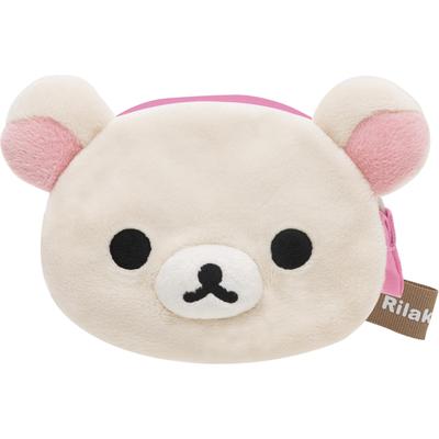 San-X Плюшевый кошелек для монет Rilakkuma - Korilakkuma CK69302, Маленький милый мягкий чехол