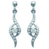 [I9093] - Silver Earrings 'Scarlett' Silver White (rhodium Plated) - 25x5 Mm