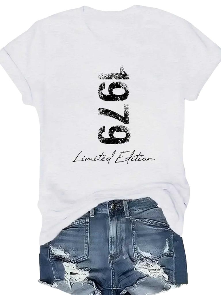 Европейские размерыЖенская футболка с коротким рукавом, Ограниченная серия 1979 года