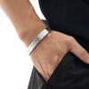 Stainless Steel Hammered Opening Bangle for Men, Minimalist Chunky Cuff Bangle Bracelets, Fashion Punk Jewelry Gift