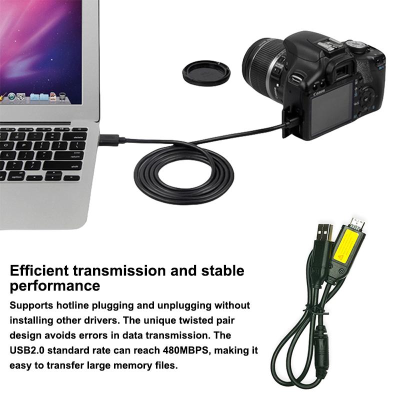 Высококачественный USB-кабель для передачи данных камеры Samsung ES65 ES75 PL170 NV3 ES7 Поддержка быстрой загрузки файлов для домашней студии
