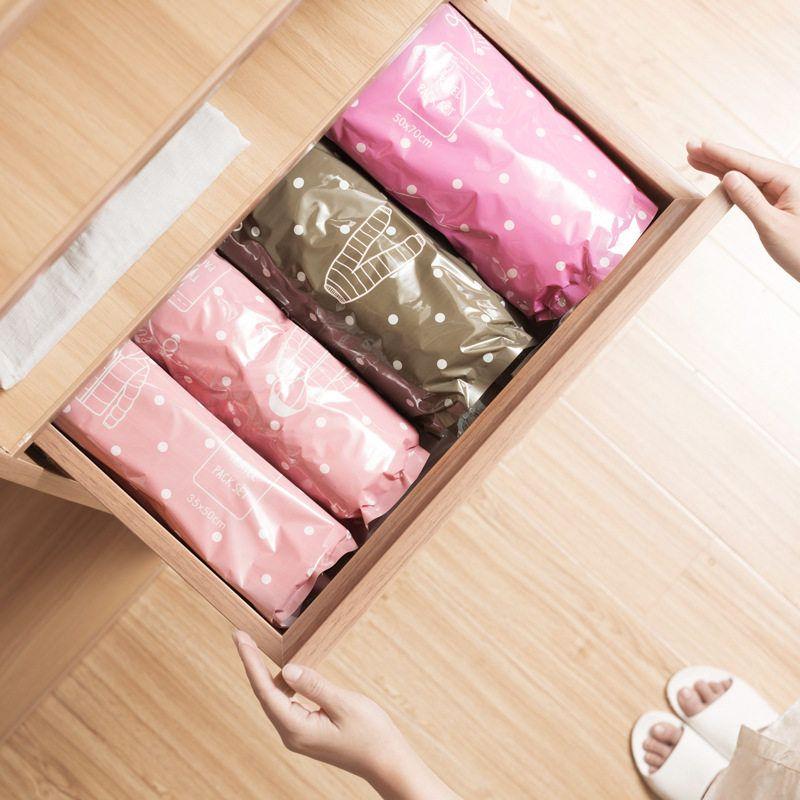 Hand-Rolled Compression Bag, Waterproof Clothing Storage Bag, Organizer Bag, down Jacket Travel Vacuum Storage Bag, No Need for Air Extraction