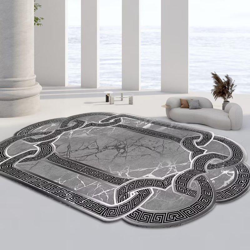 Modern Simple Special Shaped Large Area Living Room Carpet Irregular Plush Soft Bedroom Carpets Light Luxury Home Rug