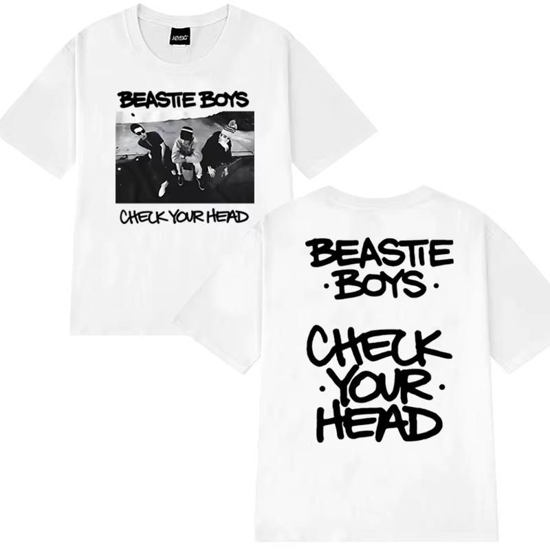 Beastie Boys Hip Hop Group Check Your Head Album Print T-Shirt, Unisex Vintage Summer Short Sleeve Cotton Top T-shirt
