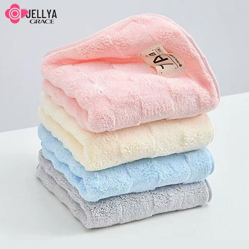 Jieliya 7A Antibacterial Soft Absorbent Engraved Face Wash Towel