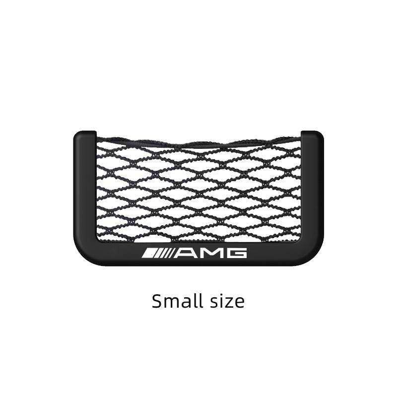 JBCR1 Car Mesh Storage Bag Magic Sticker Fixed Interior Organizer Pocket For Mercedes Benz AMG GLC W203 W206 W220 W205 W211 W212 W201
