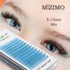 Blue Color Single Grafted False Eyelashes, (0.07/0.1), (C/D), Natural Extension Makeup, Mixed Length 8-15mm.