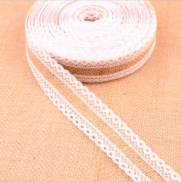 2,5 см льняное кружево в рулоне для поделок своими руками и рождественского свадебного декора