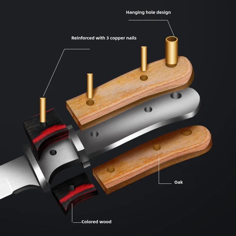 Нож для обвалки говядины, нож для мяса, монгольский ручной нож для барбекю из нержавеющей стали, острый нож для фруктов, бытовой портативный