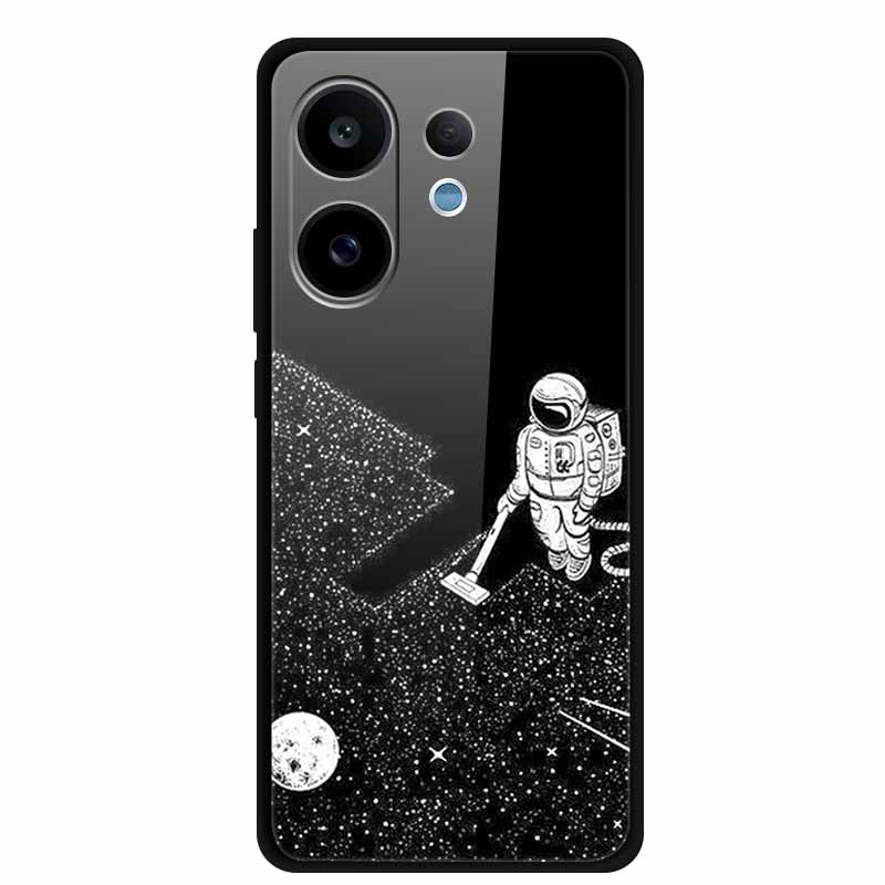 Для Vivo V60 5G Стеклянный Чехол Модный Крутой Животное Закаленное Стекло Задняя Крышка Чехол Для Vivo V 60 2025 Чехлы для Телефона 6.77" Fundas Coques
