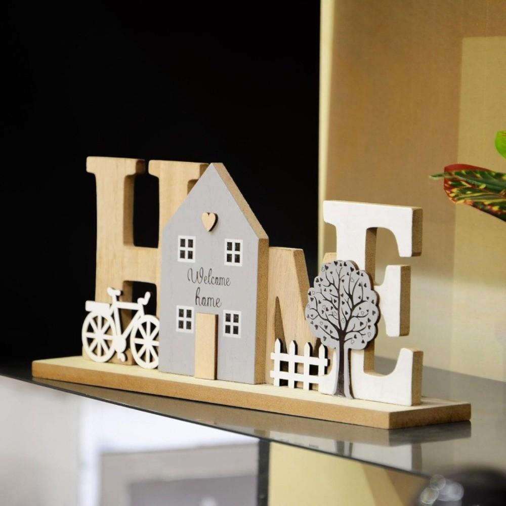 Деревянное украшение HOME Простой дизайн Деревянная доска с буквами Модные изделия из дерева Свадебное украшение