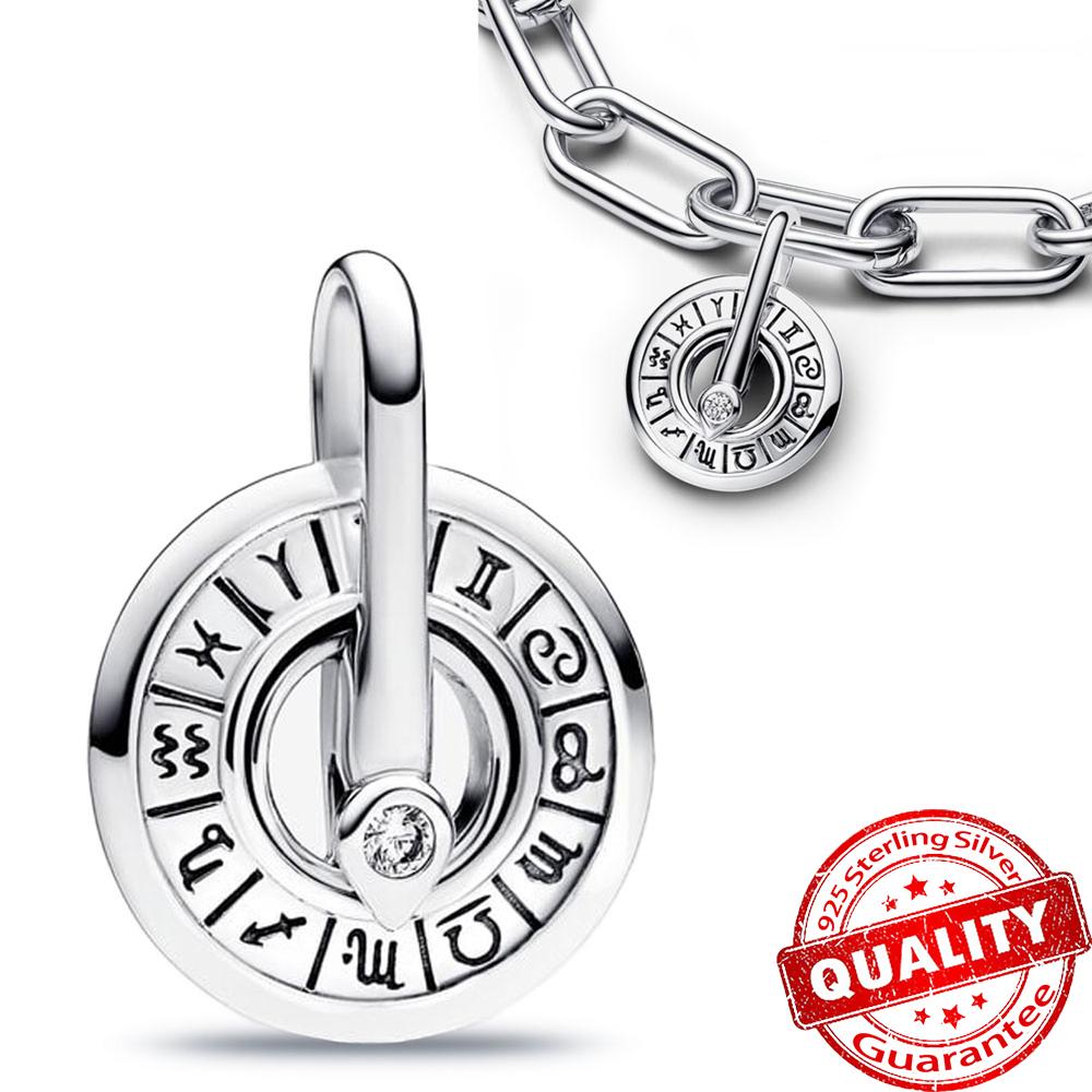 Классическое золотое проволочное сердце и сверкающий циркон из стерлингового серебра 925 пробы, подвеска-шарм "Ангел" для DIY-женского браслета, аксессуары для кулона